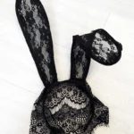Elegant Lace Bunny Ears Headband - Perfect for Halloween & Costume Parties