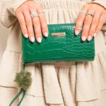 Eloise Croc Patterned Zip Around Purse - Stylish & Functional Faux Leather Wallet