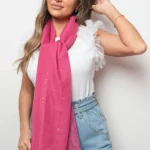 Glamorous Sparkle Sequin Crinkle Wrap Scarf - Lightweight & Versatile, Perfect for All Occasions