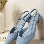 Brenda Pointed Toe Buckle Strap Block Heels Sandals - Elegant & Comfortable Women's Footwear | Sophisticated & Stylish