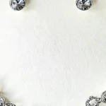 Elegant Diamante Necklace and Earrings Set - Sparkling Silver Jewelry for Every Occasion