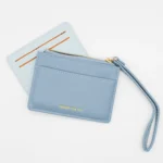 Amelie Faux Leather Side Zip Card Holder | Stylish & Secure Card Organizer