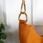 Stylish Tan Faux Leather Shoulder Bag with Zip Pocket Perfect for Office and Evening Outings