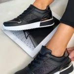 Matilda Faux Leather Trainer with Sparkle Detail - Glamorous, Comfortable, and Versatile Sneakers for Active Women
