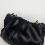 Stylish Faux Leather Chain Detail Bag - Chic Black Handbag with Chain Handle | FARAH Collection