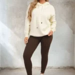 Mikayla Back Heart Print Knitted Hoodie - Cozy & Cute Women's Sweater for Casual Wear