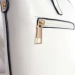 Elegant Faux Leather Crossbody Bag with Gold Detailing and Adjustable Strap | Perfect for Any Occasion