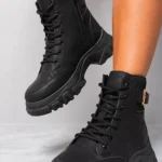 Clarissa Chunky Lace Up Platform Ankle Boots - Edgy & Comfortable Urban Footwear