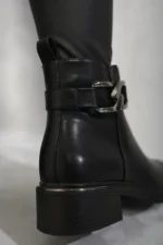 Valeria Buckle Side Zipper Ankle Boots - Stylish & Comfy Booties for Every Occasion - Image 2