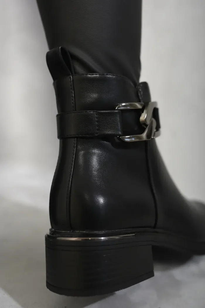 Valeria Buckle Side Zipper Ankle Boots - Stylish & Comfy Booties for Every Occasion - Image 2
