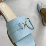 Ashleigh Gold Detail Sliders - Glamorous & Comfortable Footwear for Everyday Style