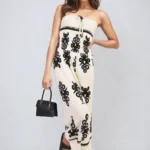 Vibrant Printed Strapless Jumpsuit - Chic & Comfortable Outfit for Casual Outings