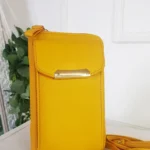 Stylish Yellow Faux Leather Cross Body Purse | ikrush Bree Handbag