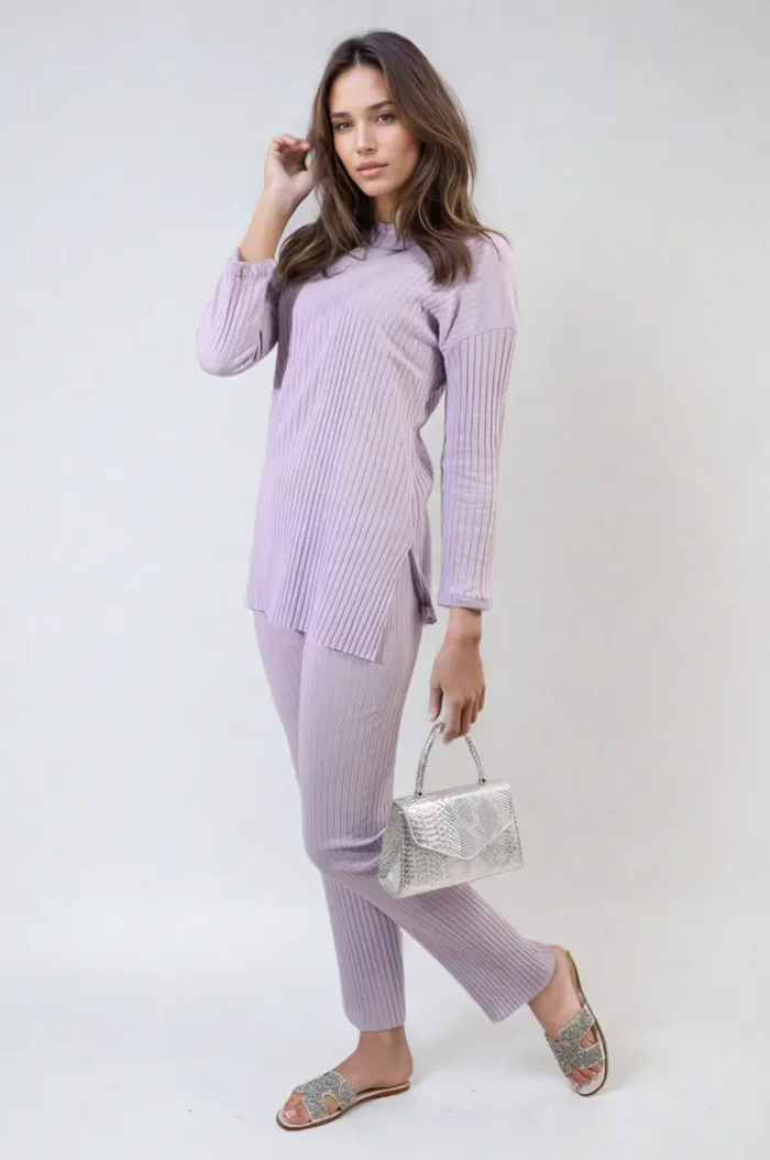 Annalise Knitted Top and Trouser Co-ord Set - Cozy & Stylish Everyday Comfort Outfit - Image 3