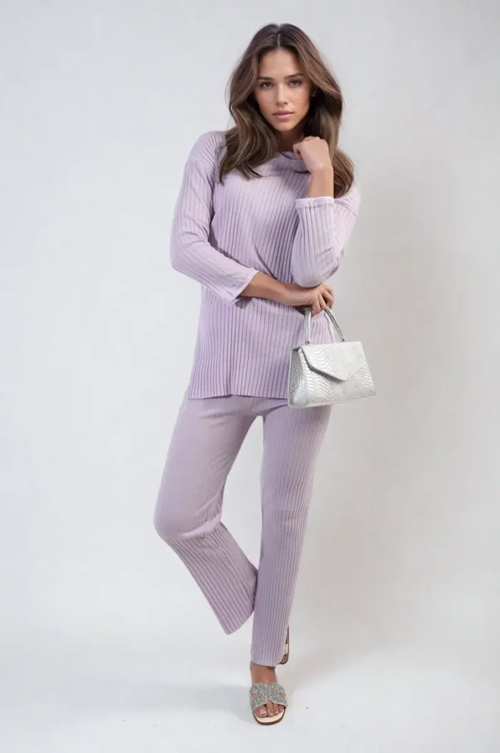 Annalise Knitted Top and Trouser Co-ord Set - Cozy & Stylish Everyday Comfort Outfit - Image 4