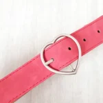 Stylish Heart Detail Belt - Chic Faux Leather, Flexible Fit, Perfect for All Occasions