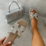Winnie Embellished Cut Out Strap Flat Sandals Modern Elegance & Comfort