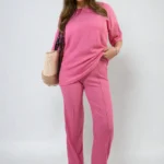 Stylish & Comfortable Cheesecloth Pattern Top and Trouser Co-ord Set - Perfect for Lounging and Casual Hangouts