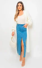 Alice Chunky Knitted Balloon Sleeve Long Maxi Cardigan - Cozy & Stylish Women's Sweater | Elegant Knitwear - Image 25