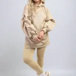 Oversized Hoodie with Side Split & Matching Leggings Co-ord Set - Comfy & Stylish