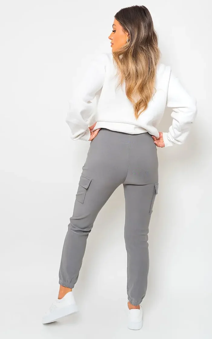 Trendy Frankie Cargo Pocket Trouser with Drawstring Utility-Chic Style and Practicality - Image 7