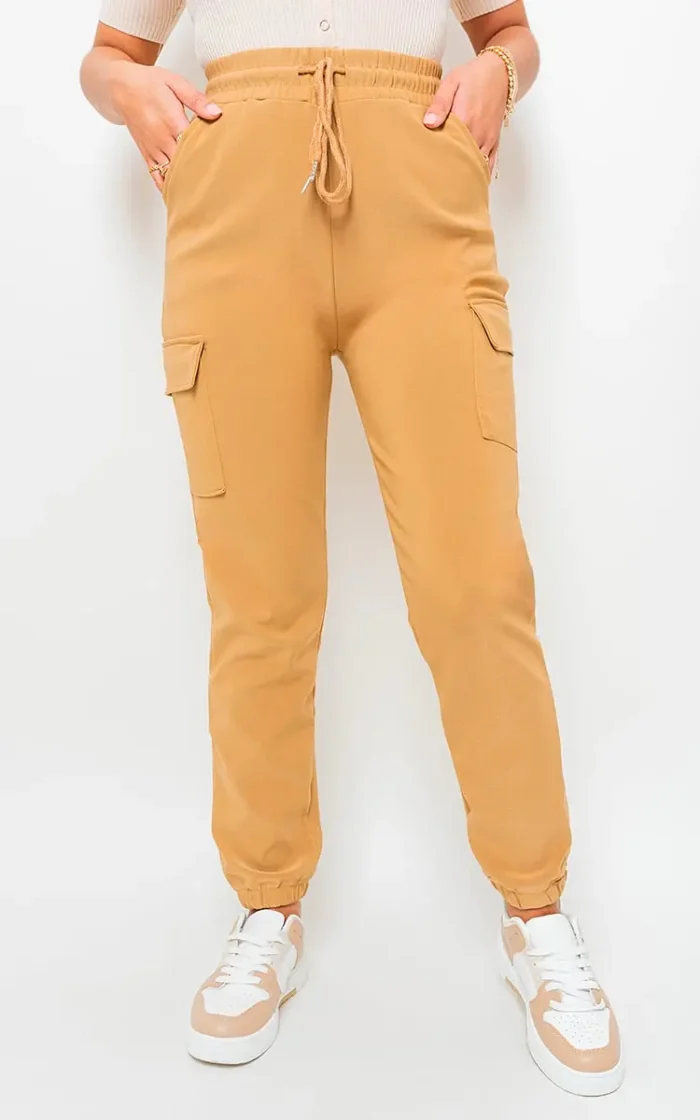 Trendy Frankie Cargo Pocket Trouser with Drawstring Utility-Chic Style and Practicality - Image 11