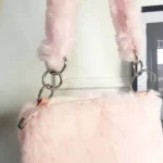 Chic Faux Fur Shoulder Bag with Luxurious Fluffy Strap - Perfect for Any Event!