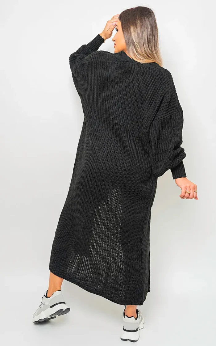 Alice Chunky Knitted Balloon Sleeve Long Maxi Cardigan - Cozy & Stylish Women's Sweater | Elegant Knitwear - Image 31