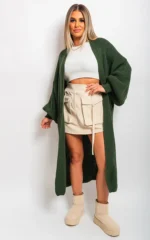 Alice Chunky Knitted Balloon Sleeve Long Maxi Cardigan - Cozy & Stylish Women's Sweater | Elegant Knitwear - Image 30