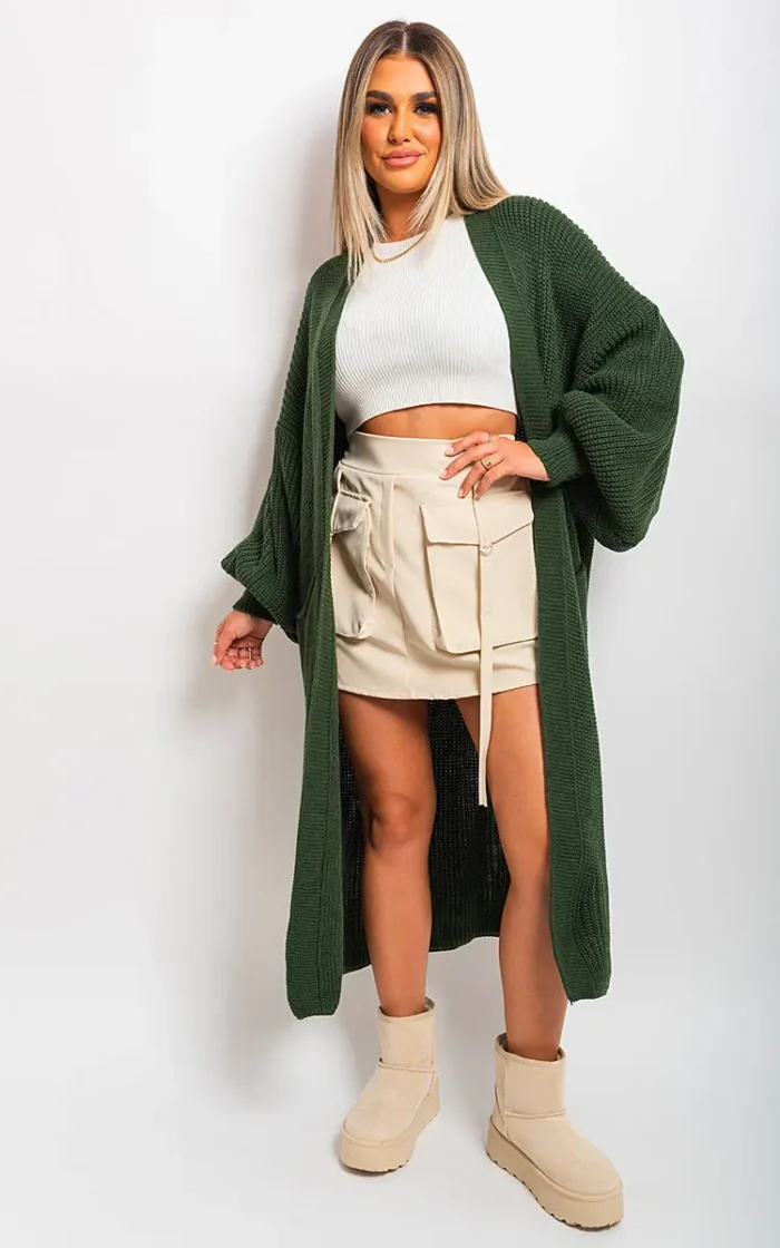 Alice Chunky Knitted Balloon Sleeve Long Maxi Cardigan - Cozy & Stylish Women's Sweater | Elegant Knitwear - Image 30