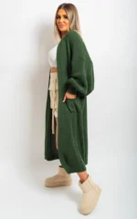 Alice Chunky Knitted Balloon Sleeve Long Maxi Cardigan - Cozy & Stylish Women's Sweater | Elegant Knitwear - Image 32