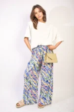 Elaine Pleated Wide Leg and Elastic Waist Trousers - Chic, Comfortable, and Perfect for Any Occasion - Image 11