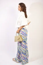Elaine Pleated Wide Leg and Elastic Waist Trousers - Chic, Comfortable, and Perfect for Any Occasion - Image 13