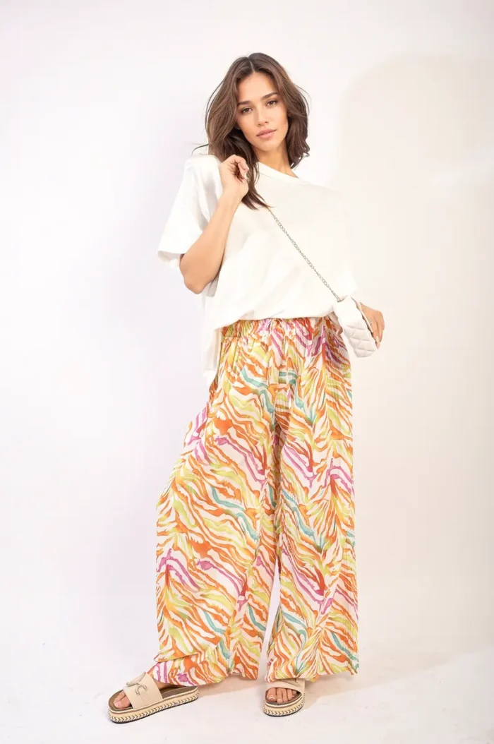 Elaine Pleated Wide Leg and Elastic Waist Trousers - Chic, Comfortable, and Perfect for Any Occasion - Image 18