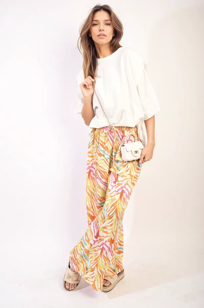 Elaine Pleated Wide Leg and Elastic Waist Trousers - Chic, Comfortable, and Perfect for Any Occasion - Image 24