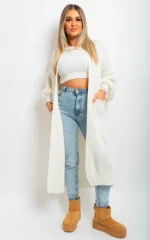 Alice Chunky Knitted Balloon Sleeve Long Maxi Cardigan - Cozy & Stylish Women's Sweater | Elegant Knitwear - Image 35
