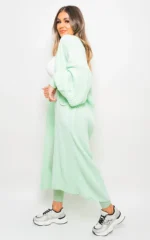 Alice Chunky Knitted Balloon Sleeve Long Maxi Cardigan - Cozy & Stylish Women's Sweater | Elegant Knitwear - Image 39