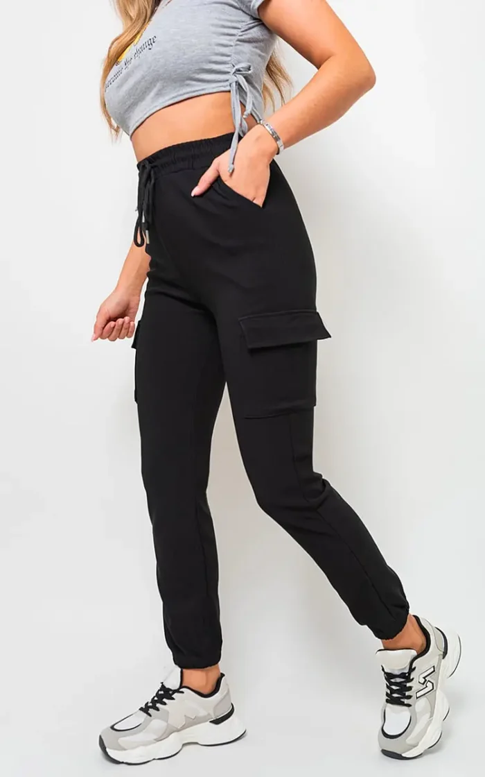 Trendy Frankie Cargo Pocket Trouser with Drawstring Utility-Chic Style and Practicality - Image 15
