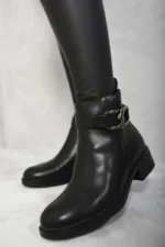 Valeria Buckle Side Zipper Ankle Boots - Stylish & Comfy Booties for Every Occasion - Image 3