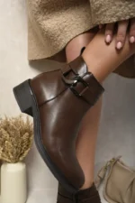 Valeria Buckle Side Zipper Ankle Boots - Stylish & Comfy Booties for Every Occasion - Image 6