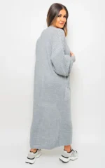 Alice Chunky Knitted Balloon Sleeve Long Maxi Cardigan - Cozy & Stylish Women's Sweater | Elegant Knitwear - Image 44