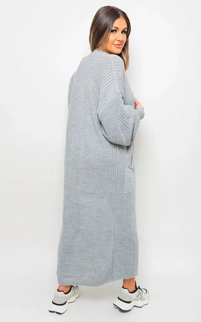 Alice Chunky Knitted Balloon Sleeve Long Maxi Cardigan - Cozy & Stylish Women's Sweater | Elegant Knitwear - Image 44