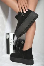 Women's Fur-Lined Platform Ankle Boots - Stylish & Cozy Winter Footwear - Image 2