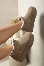 Women's Fur-Lined Platform Ankle Boots - Stylish & Cozy Winter Footwear - Image 6