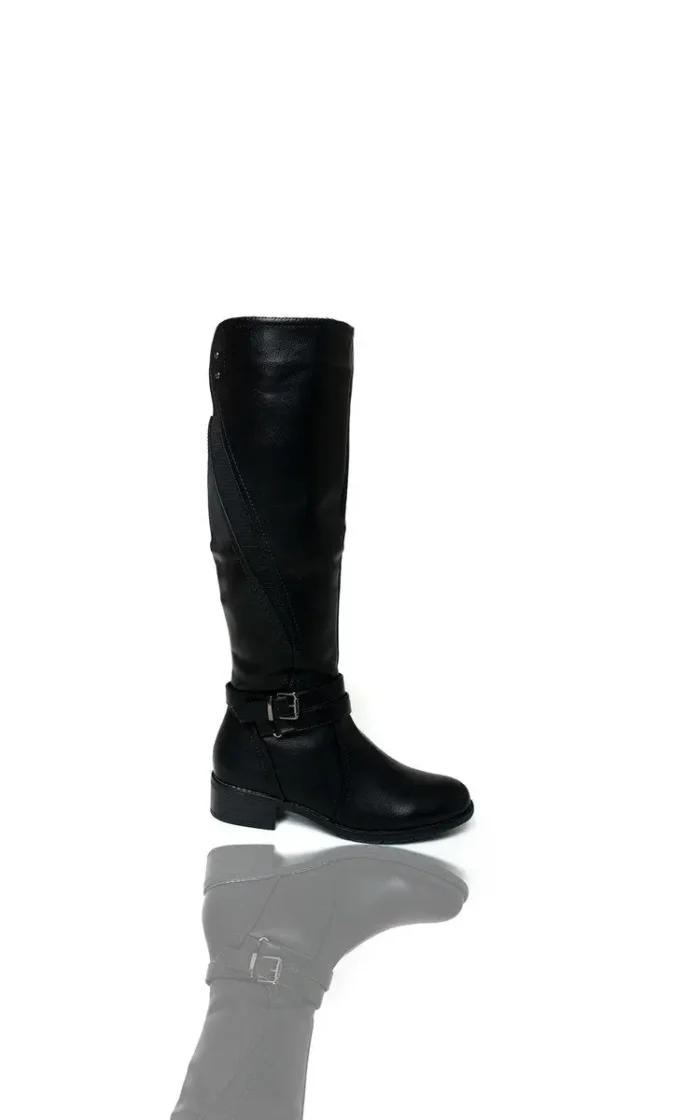 Chic Faux Leather Buckle Knee High Boots Stylish Comfort for All Seasons - Image 6