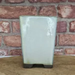 Elegant 18cm Glazed Bonsai Pot - Cascade Style, 18cm x 24cm, Cream - Perfect for Bonsai Enthusiasts
