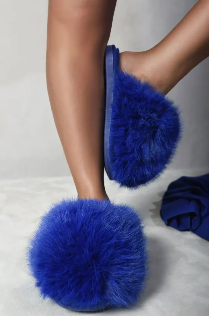 Fluffy Faux Fur Winter Sandals - Cozy & Stylish Footwear for Chilly Days - Image 8