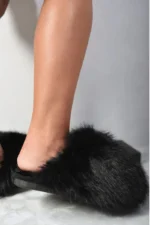 Fluffy Faux Fur Winter Sandals - Cozy & Stylish Footwear for Chilly Days - Image 16