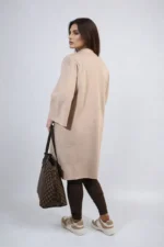 Cozy Open Front Longline Knitted Cardigan with Front Pockets - Perfect for Layering & Comfort - Image 6