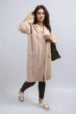 Cozy Open Front Longline Knitted Cardigan with Front Pockets - Perfect for Layering & Comfort - Image 7